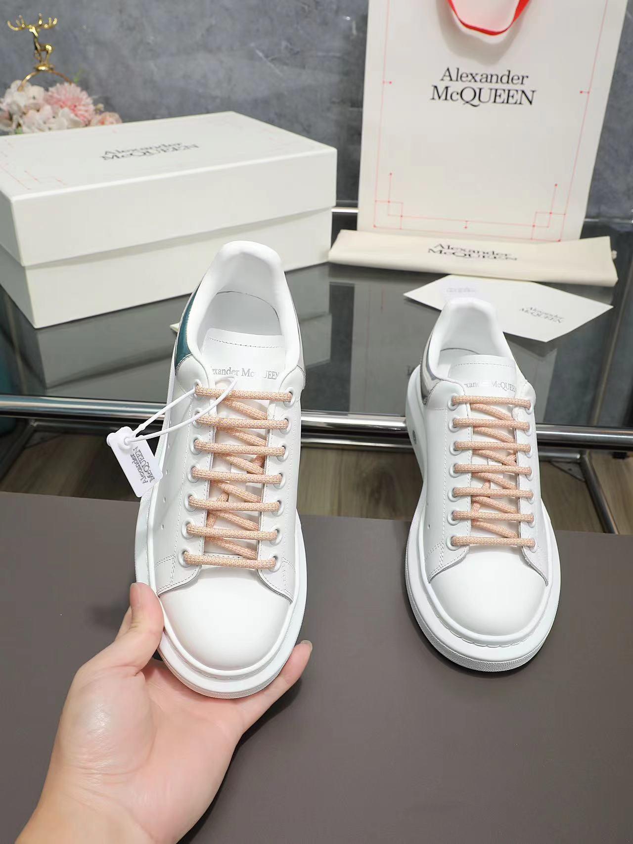 ALMC Oversized Silver and White Sneakers-034 Designer Sneakers