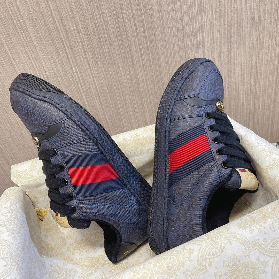 GCI Men's Blue/Dark Blue Screener Sneakers-188 Designer Sneakers