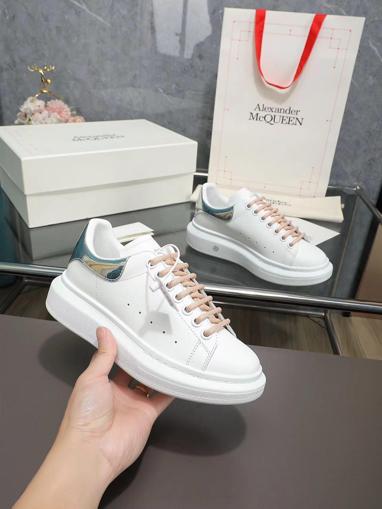 ALMC Oversized Silver and White Sneakers-034 Designer Sneakers