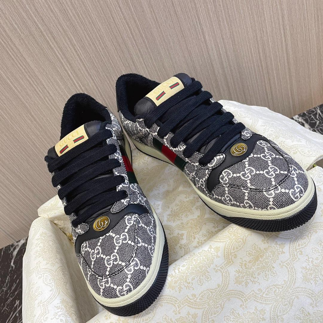 GCI Men's Black and Grey Screener Sneakers-187 Designer Sneakers