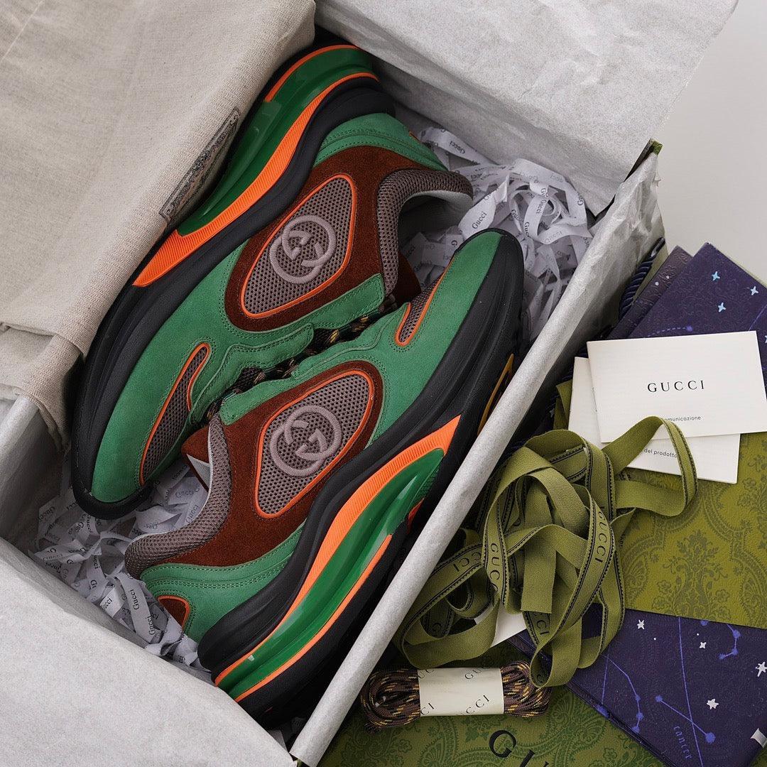 GCI Men's Run Green Suede Sneakers-182 Designer Sneakers