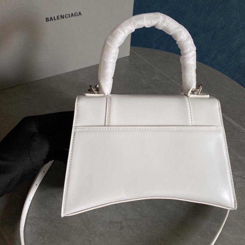 1984 - Hourglass Small Mock-croc Top-handle Bag White - GoatLV