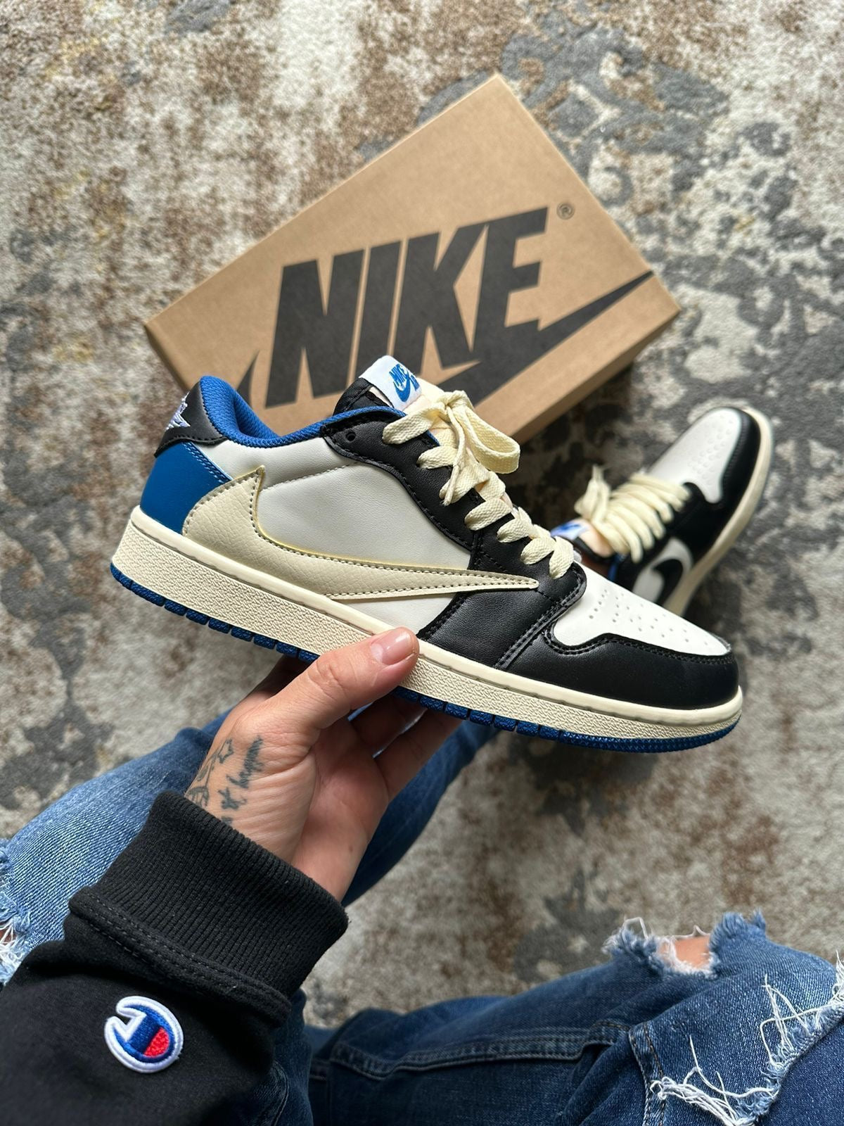 Custom Fragment x Travis Scott x Air Jordan 1 Low DM7866 140 luxurysteps