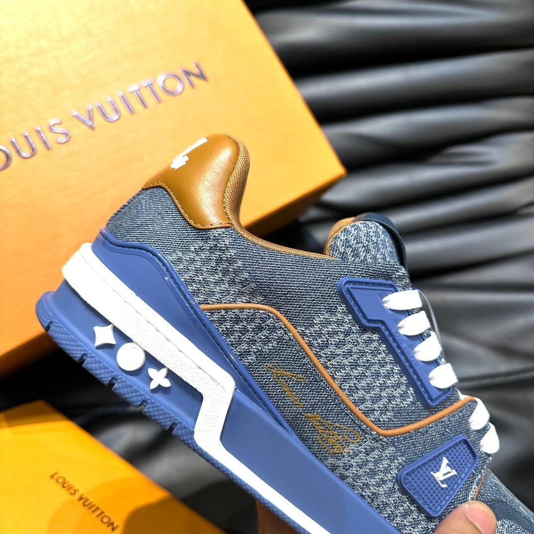 LUV Trainer Blue and Grey Denim Sneakers -071 Designer Sneakers