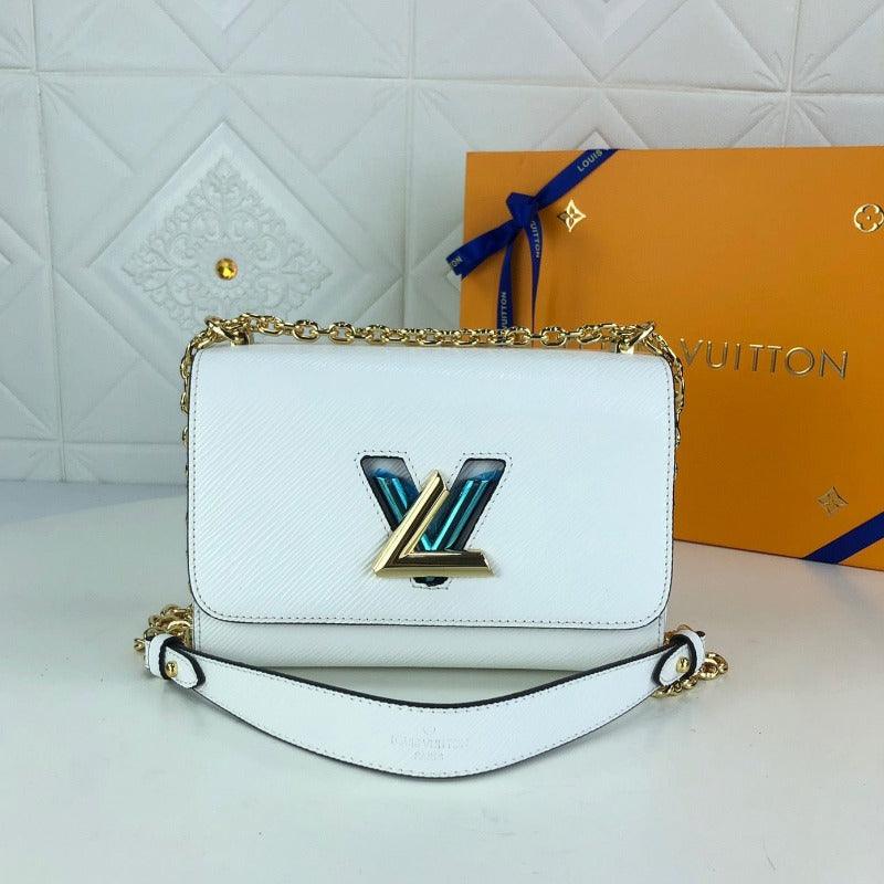 1984 - Twist Handbag With Chain White - GoatLV