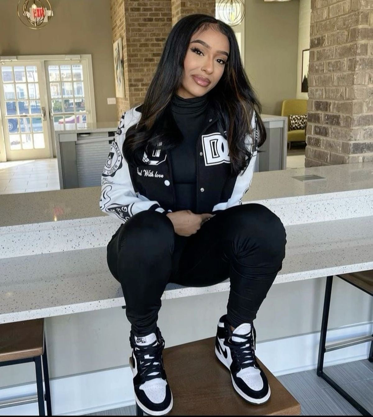 Custom Air Jordan 1 Black Retro High Q - sneakershuborg
