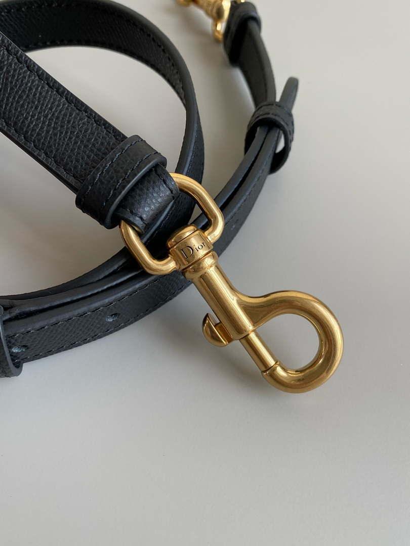 1984 - Saddle Bag With Strap Black Grained Calfskin - GoatLV