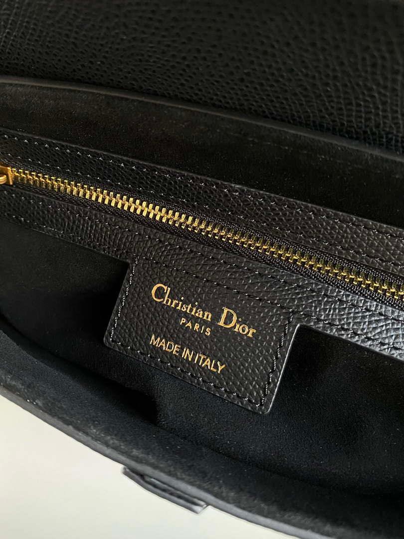 1984 - Saddle Bag With Strap Black Grained Calfskin - GoatLV