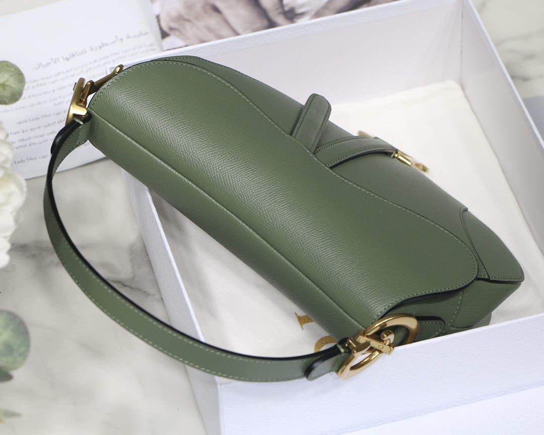 1984 - Saddle Bag 1984 Calfskin Bag Green - GoatLV