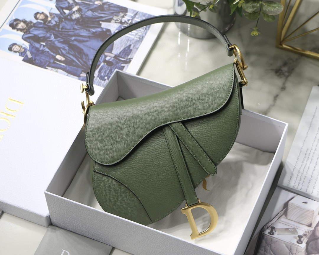 1984 - Saddle Bag 1984 Calfskin Bag Green - GoatLV