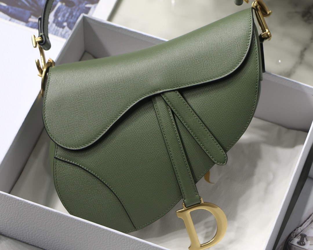 1984 - Saddle Bag 1984 Calfskin Bag Green - GoatLV