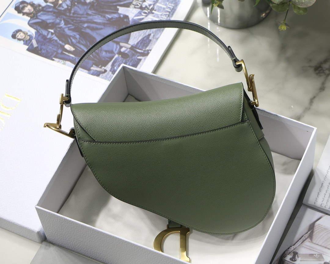 1984 - Saddle Bag 1984 Calfskin Bag Green - GoatLV