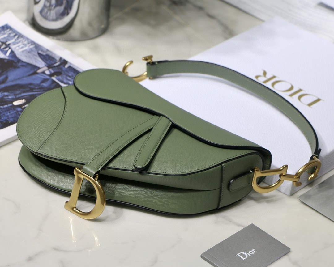 1984 - Saddle Bag 1984 Calfskin Bag Green - GoatLV