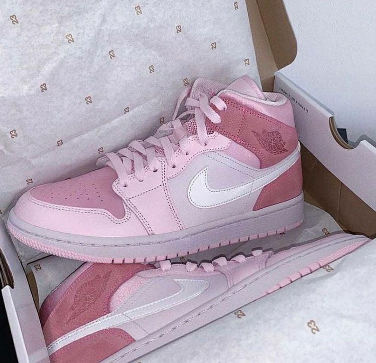 Custom Air Jordan 1 Mid Digital Pink High Q - sneakerhypesusa