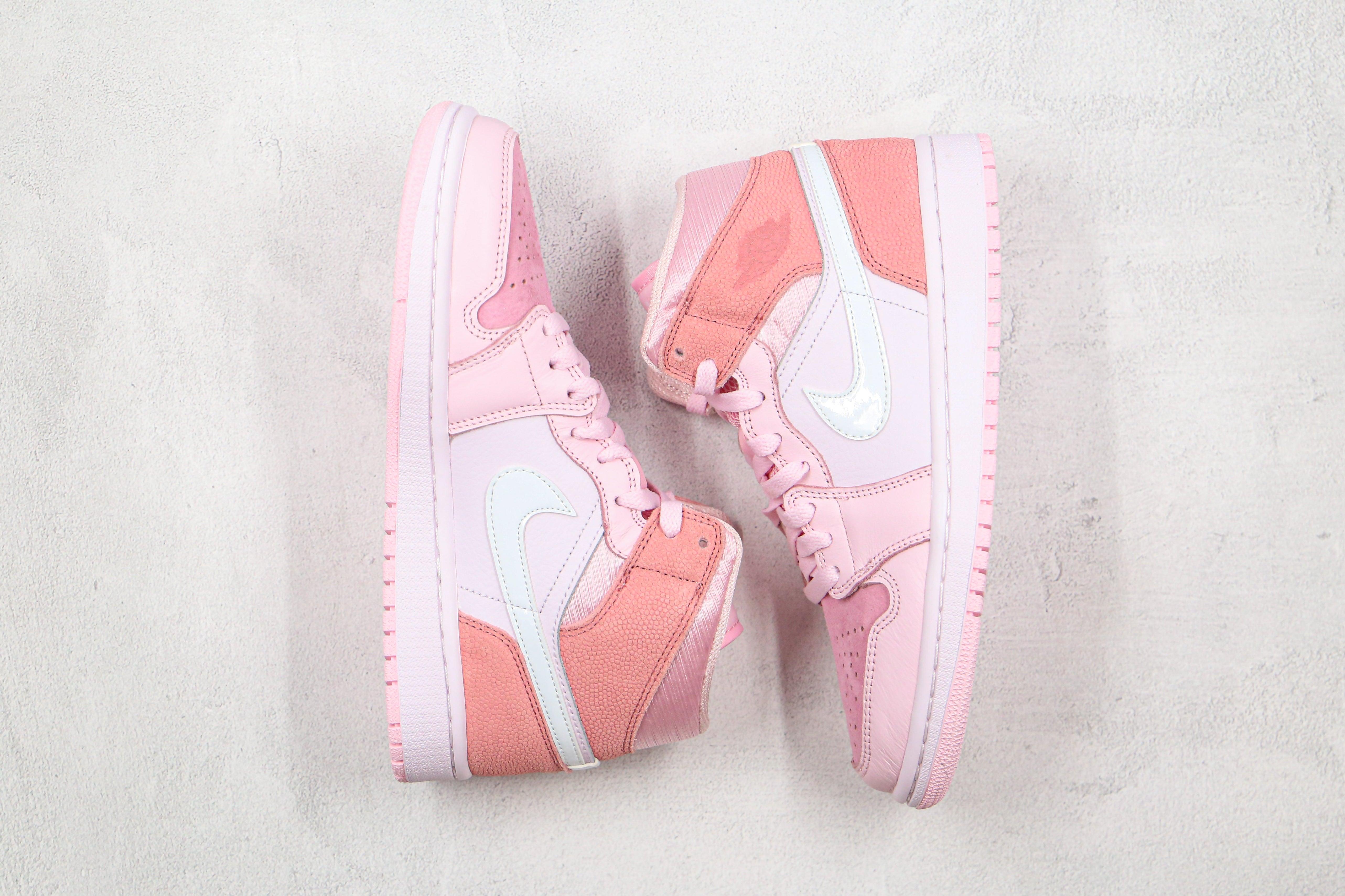 Custom Air Jordan 1 Mid Digital Pink High Q - sneakerhypesusa