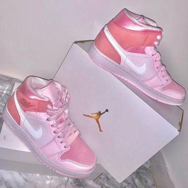 Custom Air Jordan 1 Mid Digital Pink High Q - sneakerhypesusa