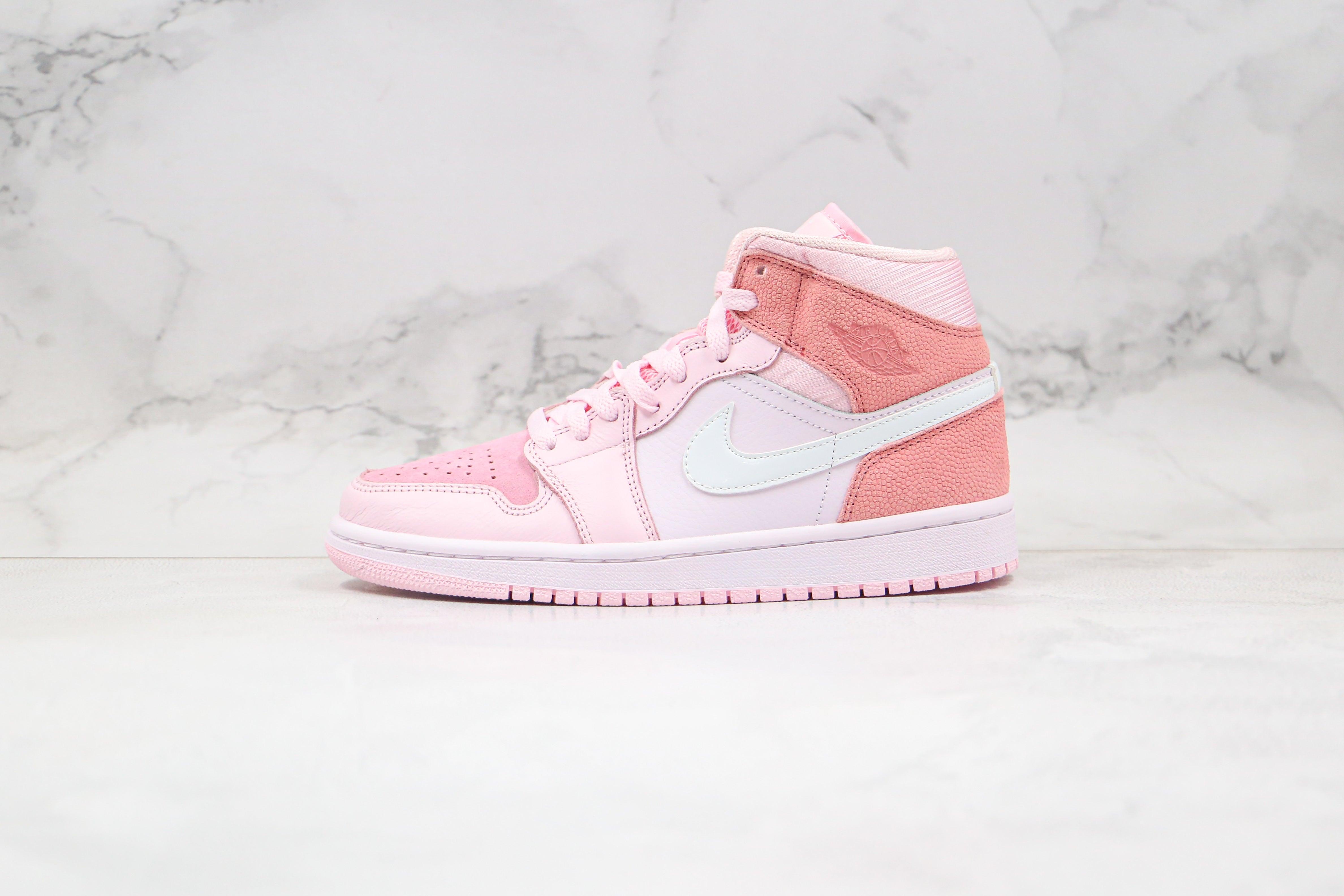 Custom Air Jordan 1 Mid Digital Pink High Q - sneakerhypesusa