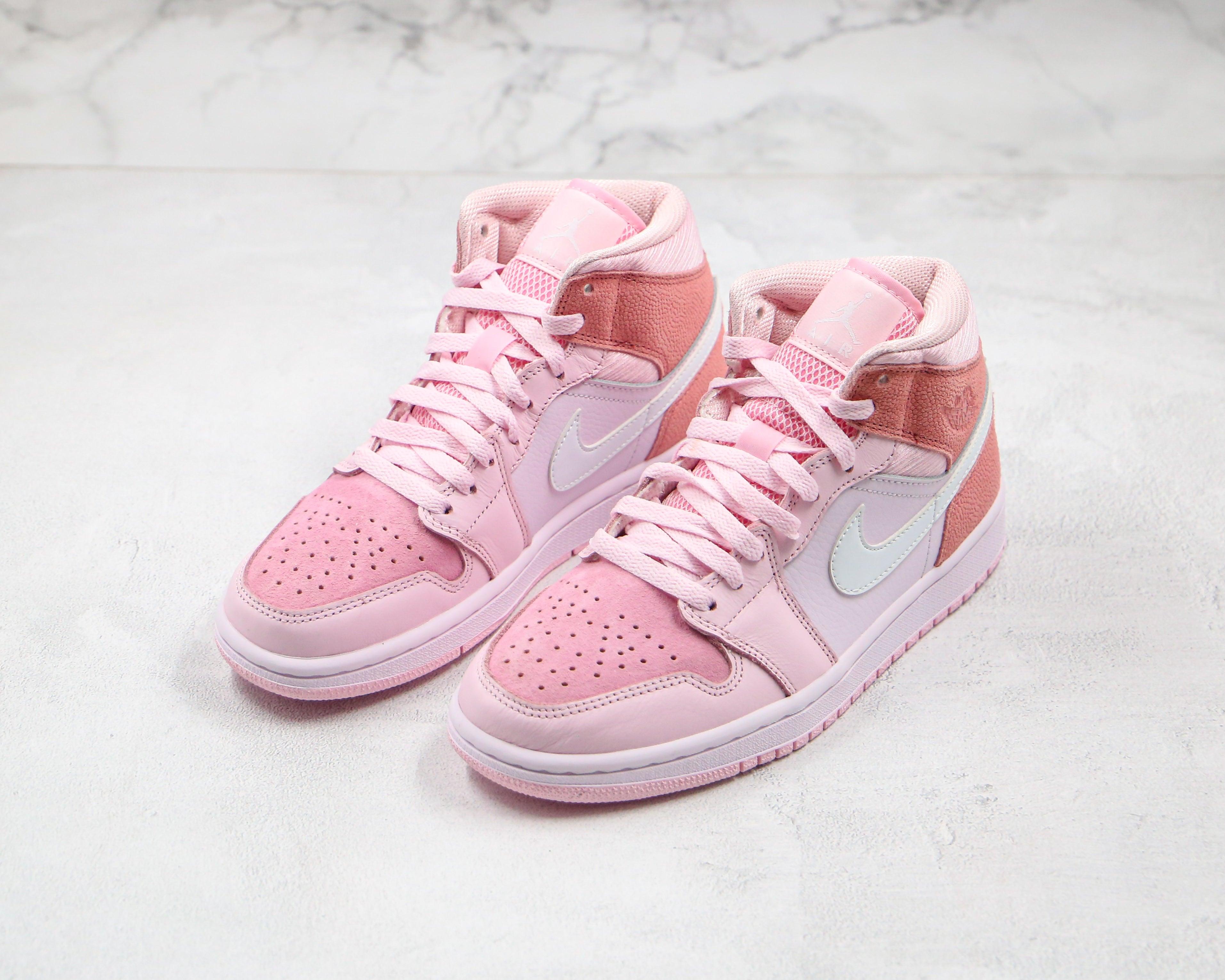 Custom Air Jordan 1 Mid Digital Pink High Q - sneakerhypesusa