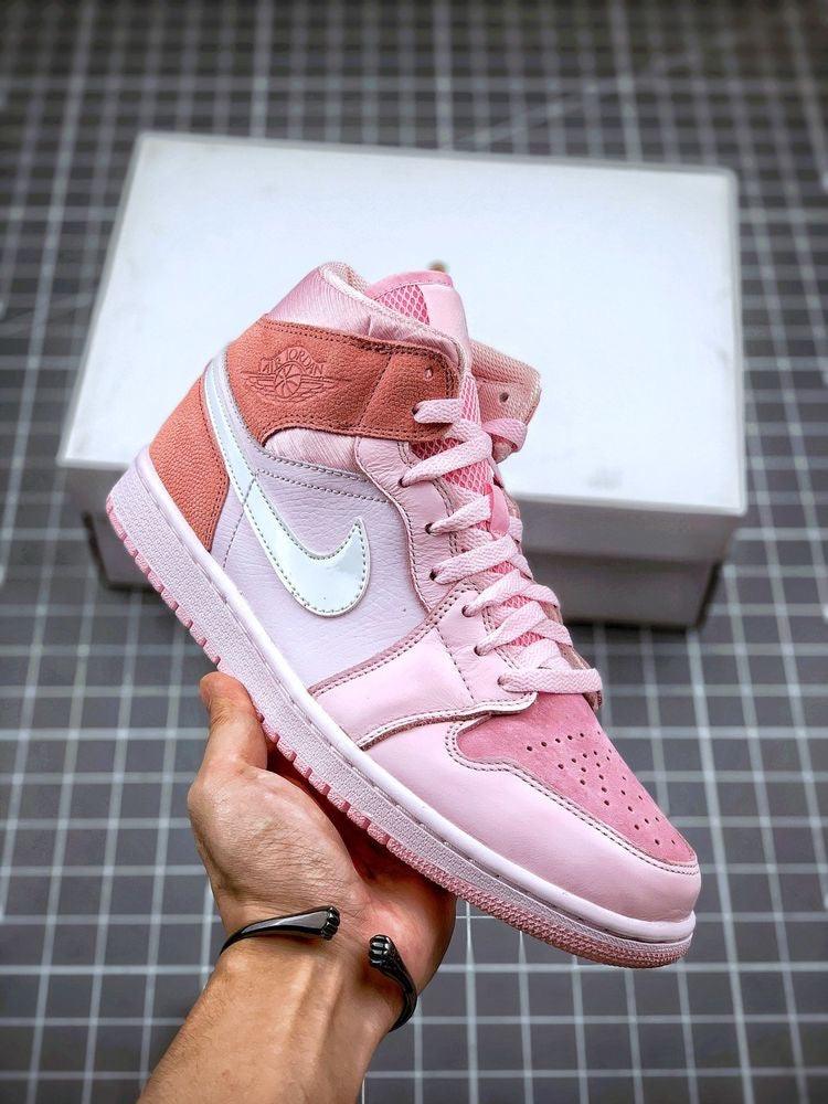 Custom Air Jordan 1 Mid Digital Pink High Q - sneakerhypesusa