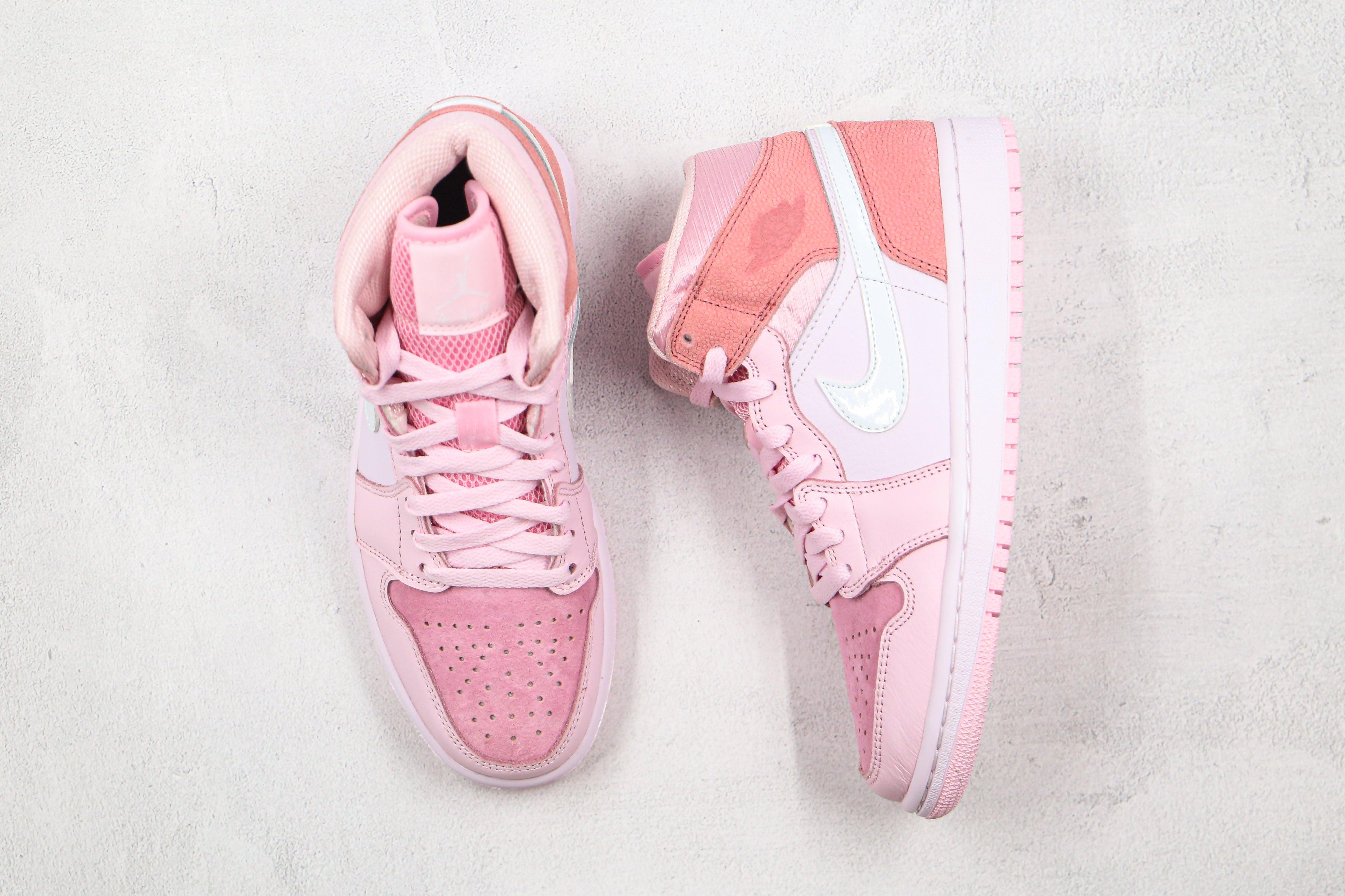 Custom Air Jordan 1 Mid Digital Pink High Q - sneakerhypesusa