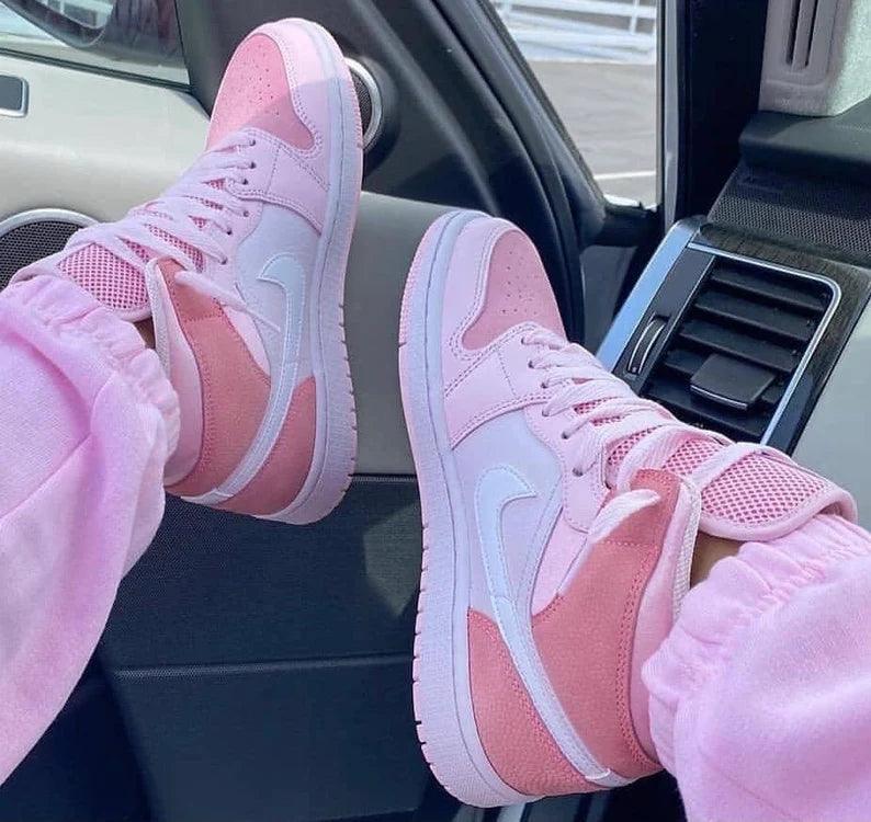 Custom Air Jordan 1 Mid Digital Pink High Q - sneakerhypesusa
