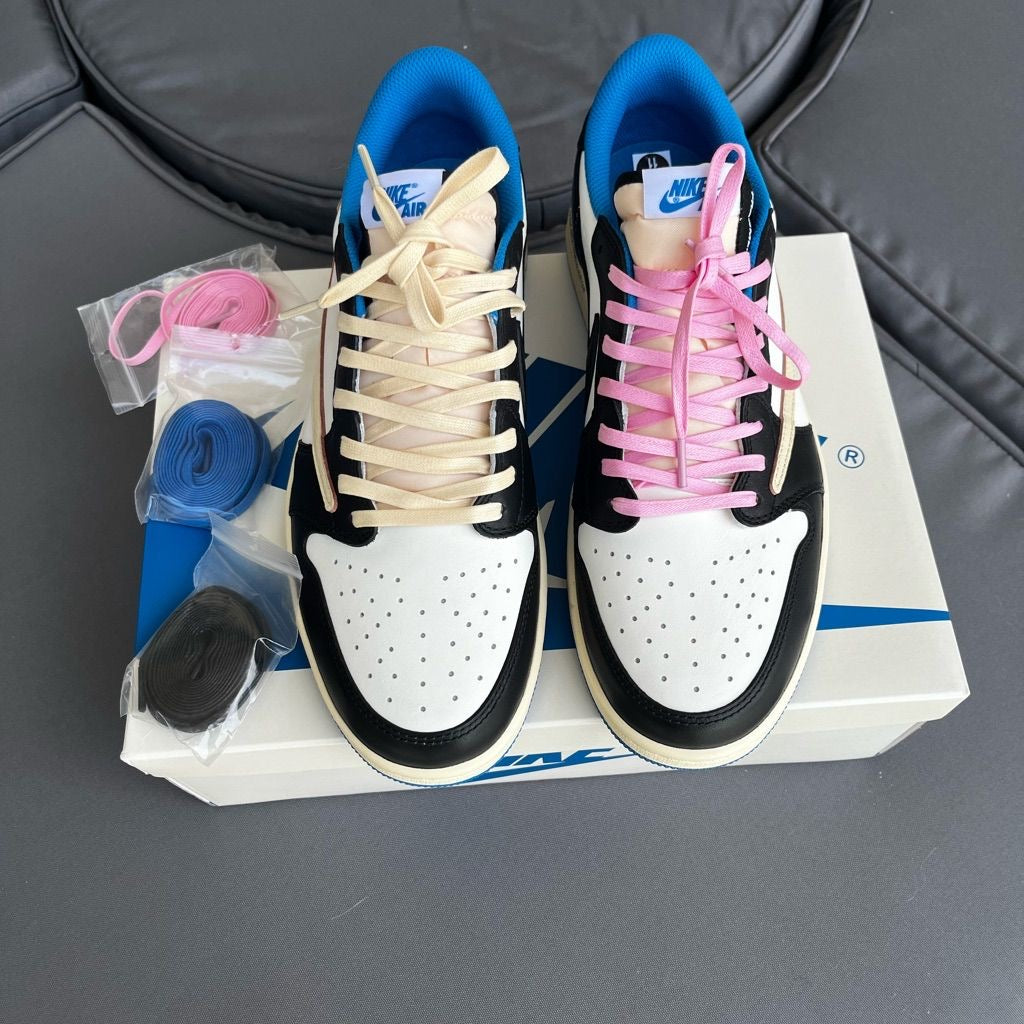 Custom Fragment x Travis Scott x Air Jordan 1 Low DM7866 140 luxurysteps