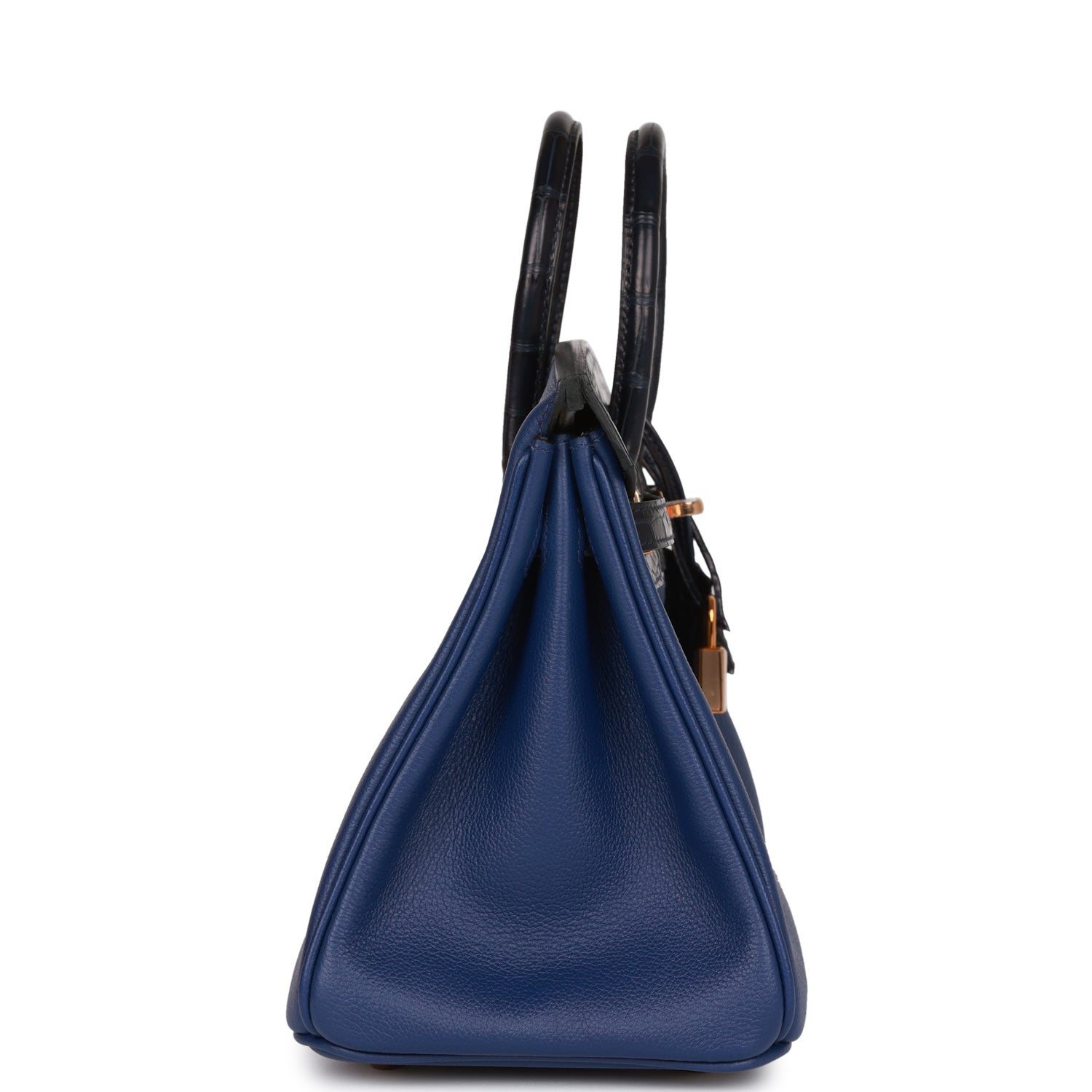 Birkin 25 Bleu Saphir and Marine Matte Alligator and Togo Touch Rose Gold Hardware Kilta bags