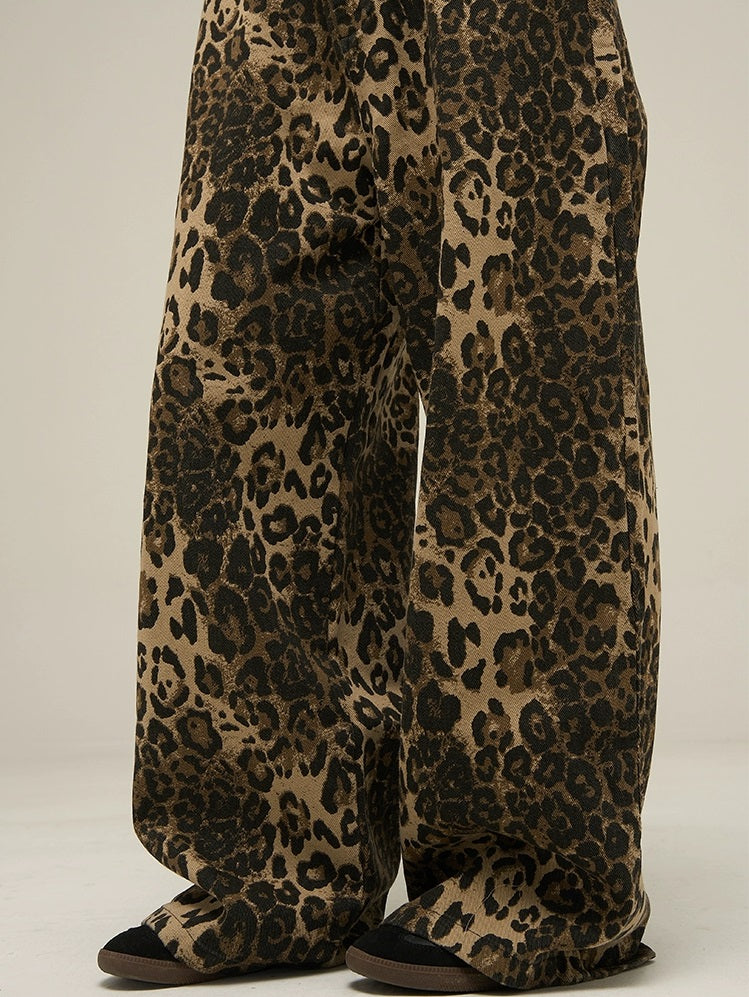 Wild Leopard Print Jeans - Goatlv