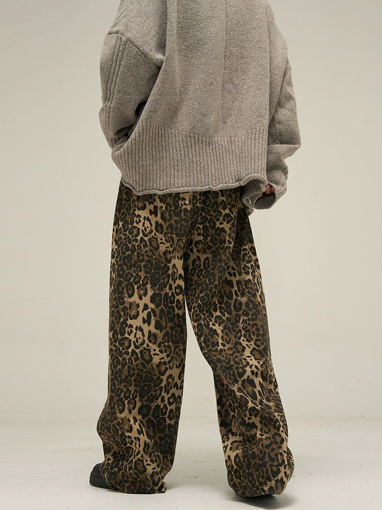 Wild Leopard Print Jeans - Goatlv