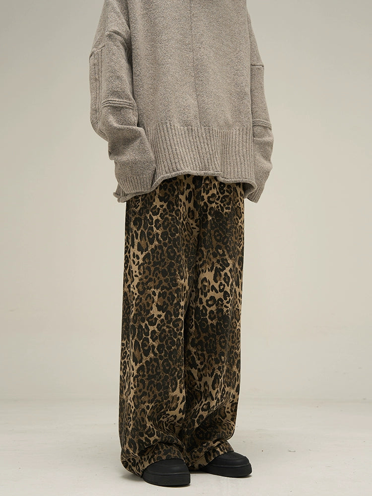 Wild Leopard Print Jeans - Goatlv