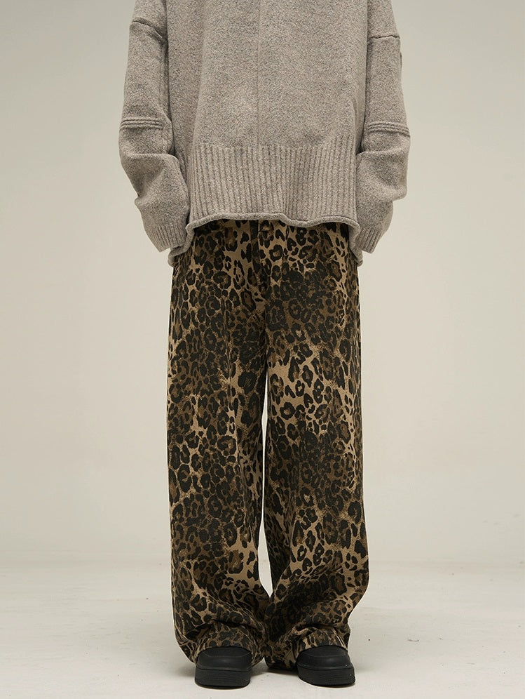 Wild Leopard Print Jeans - Goatlv