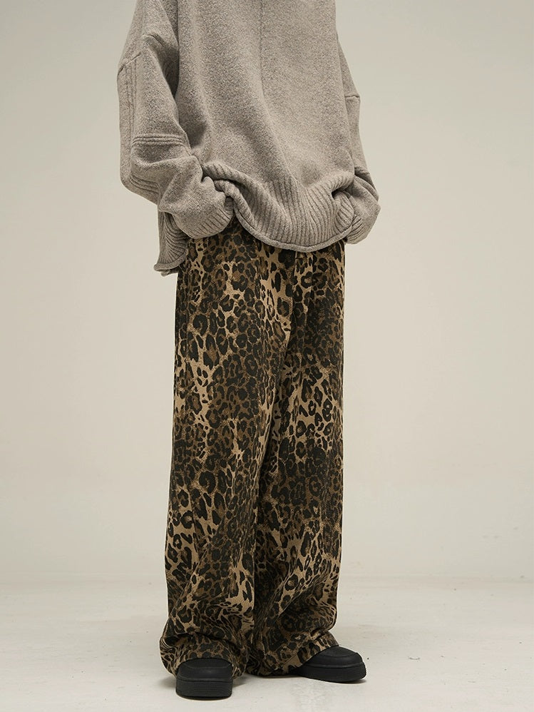 Wild Leopard Print Jeans - Goatlv