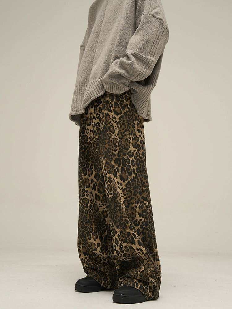 Wild Leopard Print Jeans - Goatlv