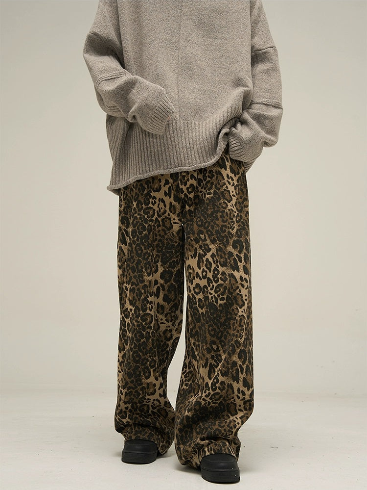Wild Leopard Print Jeans - Goatlv