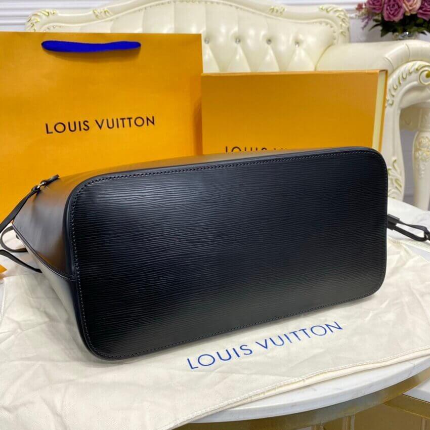 1984 Black Leather Neverfull Bag with Pouch - LUV 549 - GoatLV