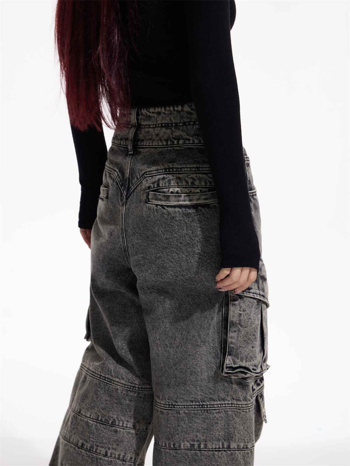 Work Style Multi-Pocket Jeans