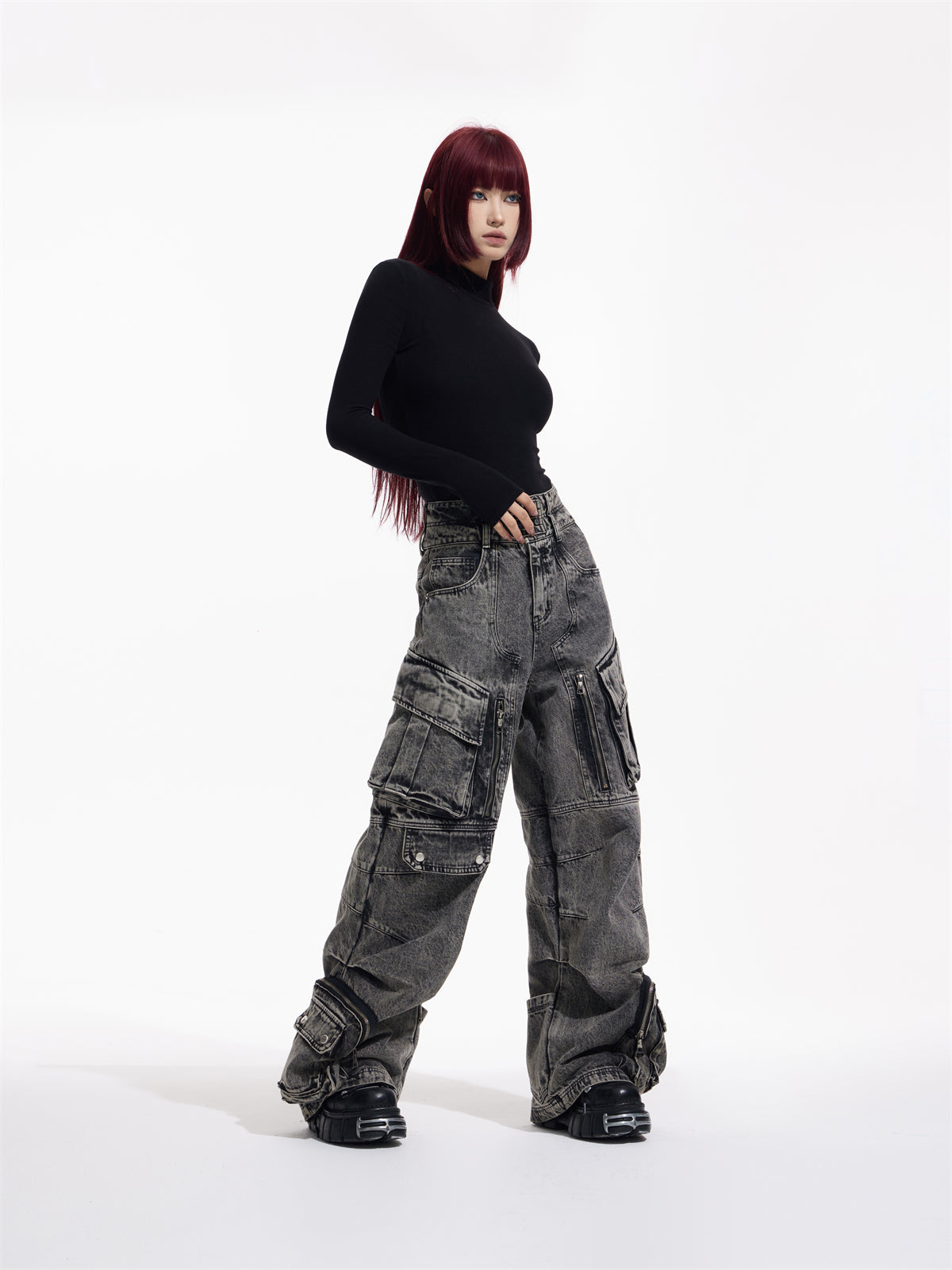 Work Style Multi-Pocket Jeans - Goatlv