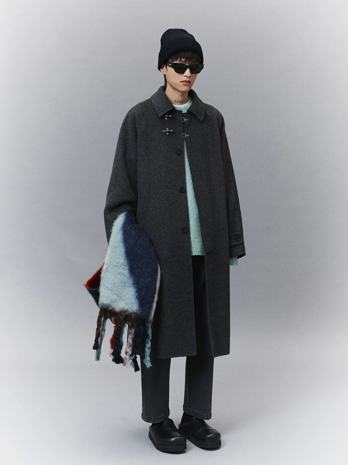 Wool Double-Faced Classic Balmacaan Coat - Goatlv