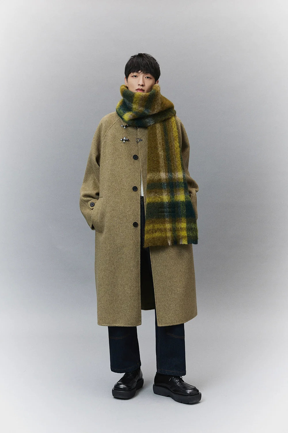 Wool Double-Faced Classic Balmacaan Coat - Goatlv