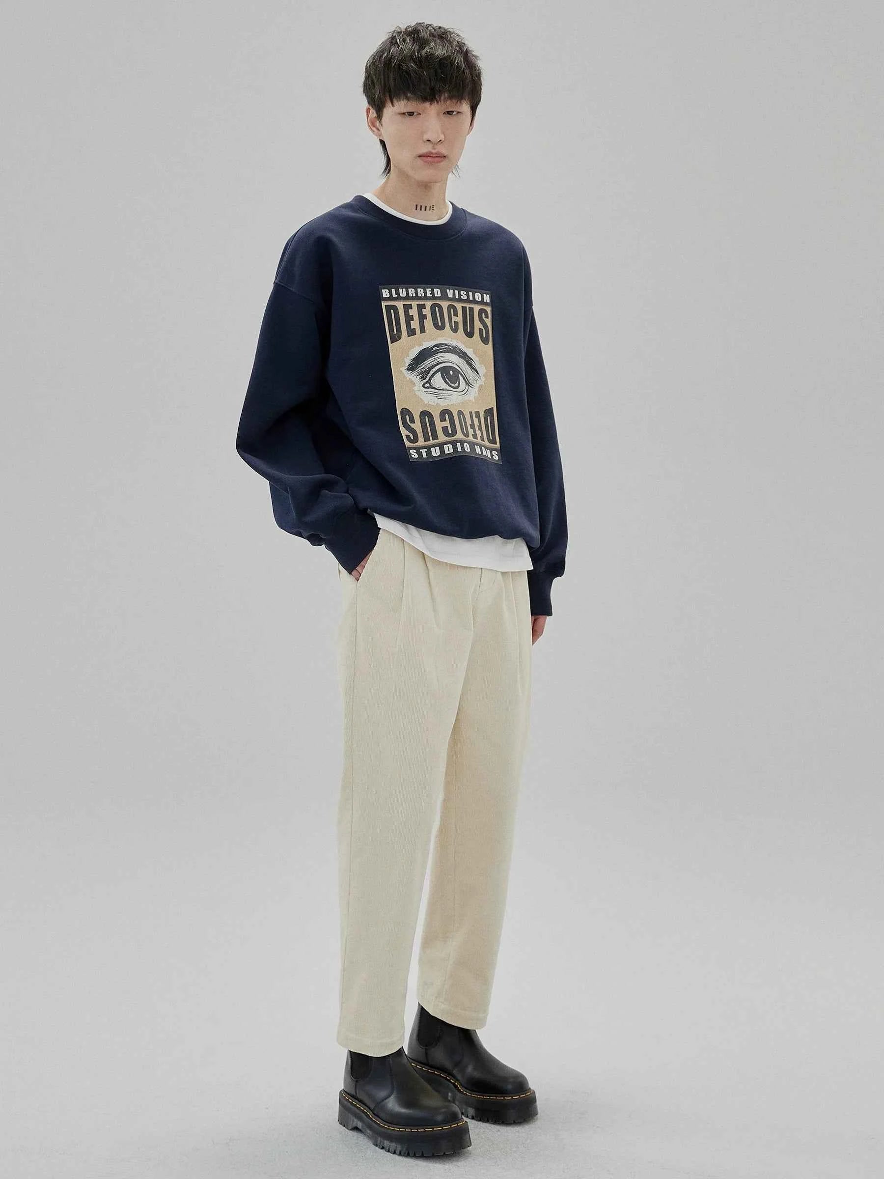 Wide Waist Tab Double-Pleated Relaxed Cropped Pants