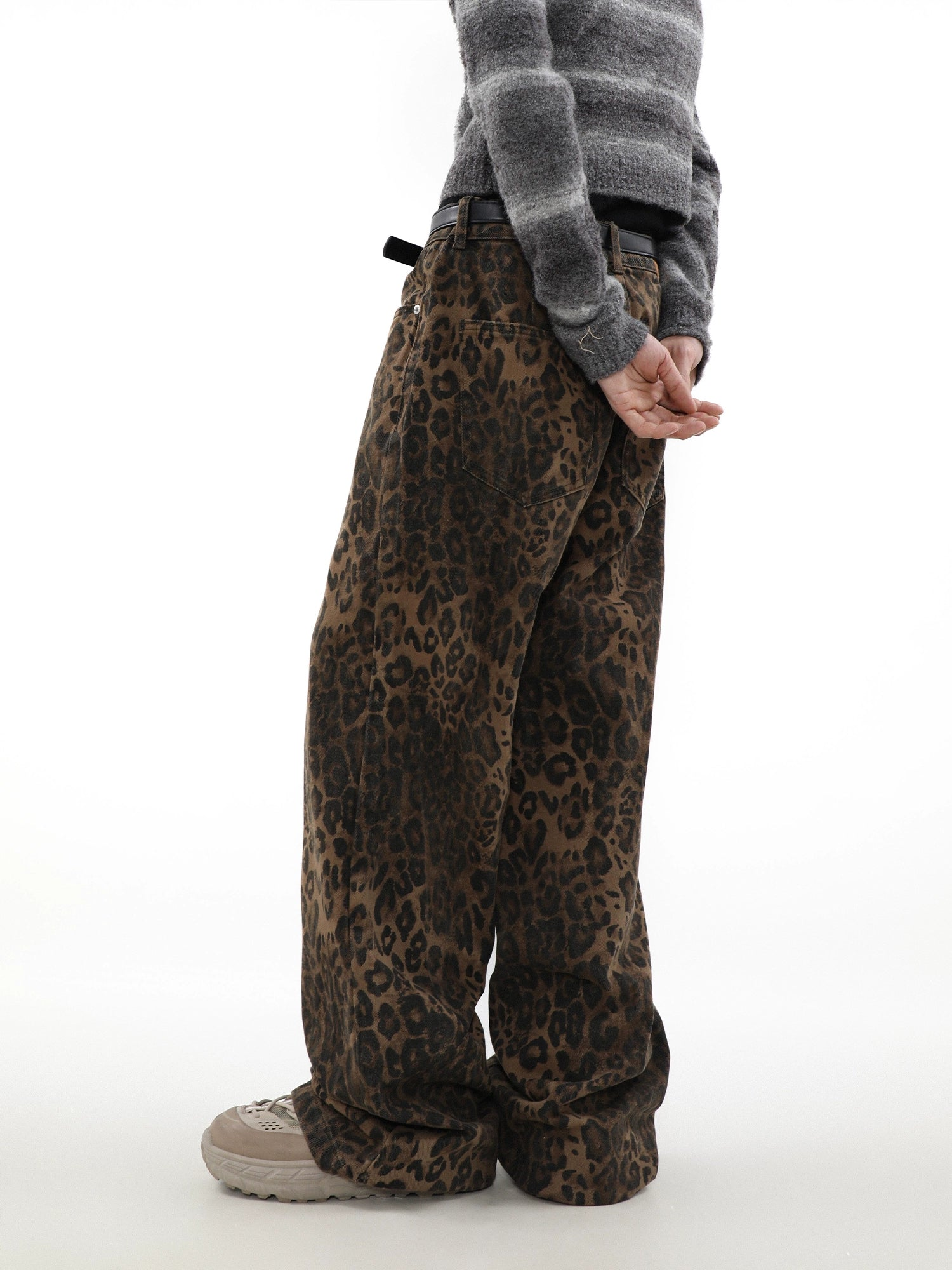 Wild Print Wide Jeans - Goatlv