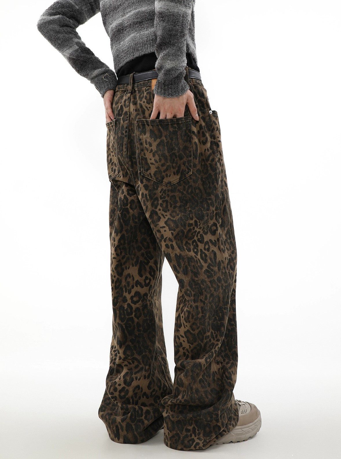 Wild Print Wide Jeans - Goatlv