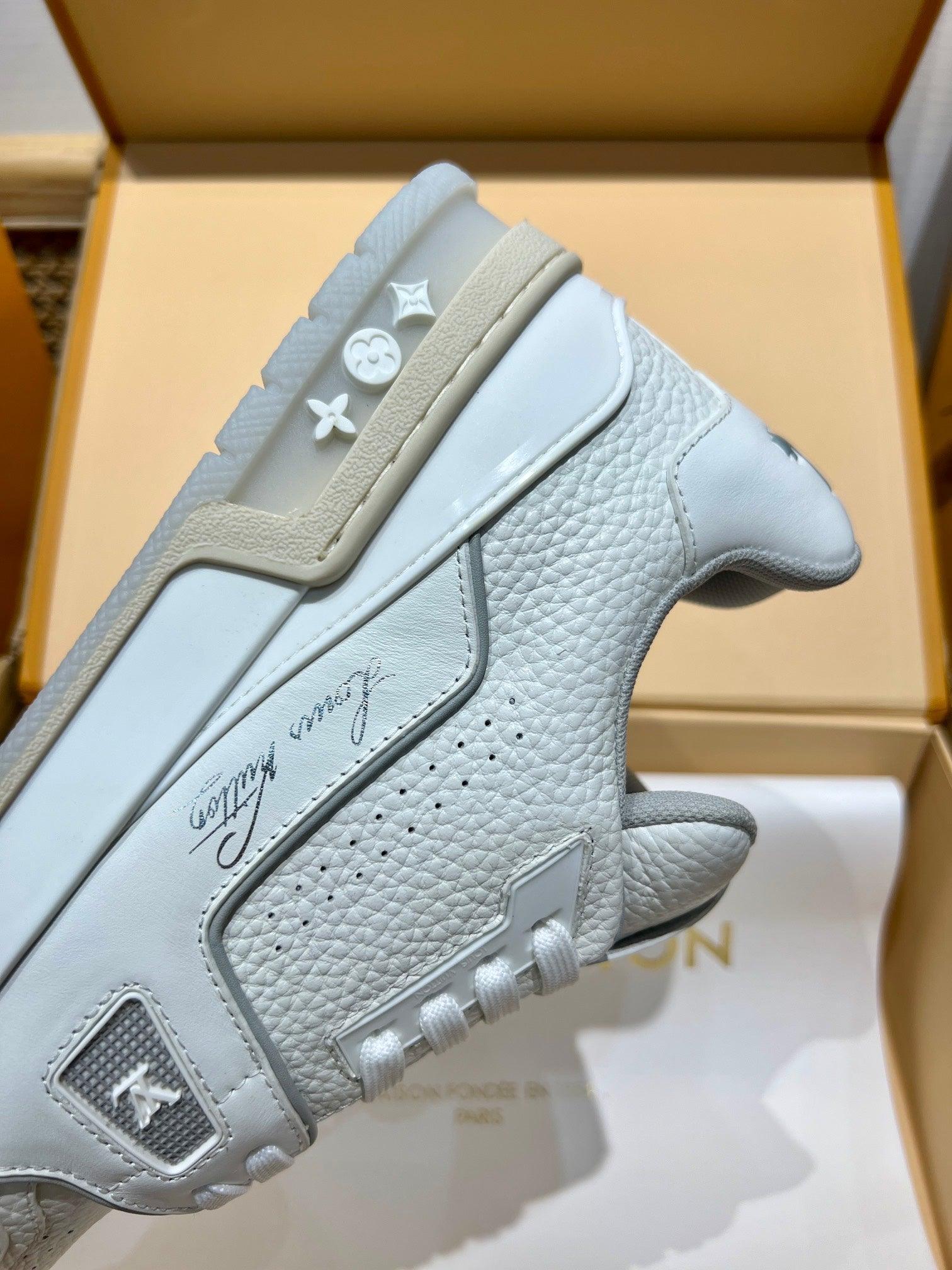 LUV White Trainer Sneakers-77 Designer Sneakers