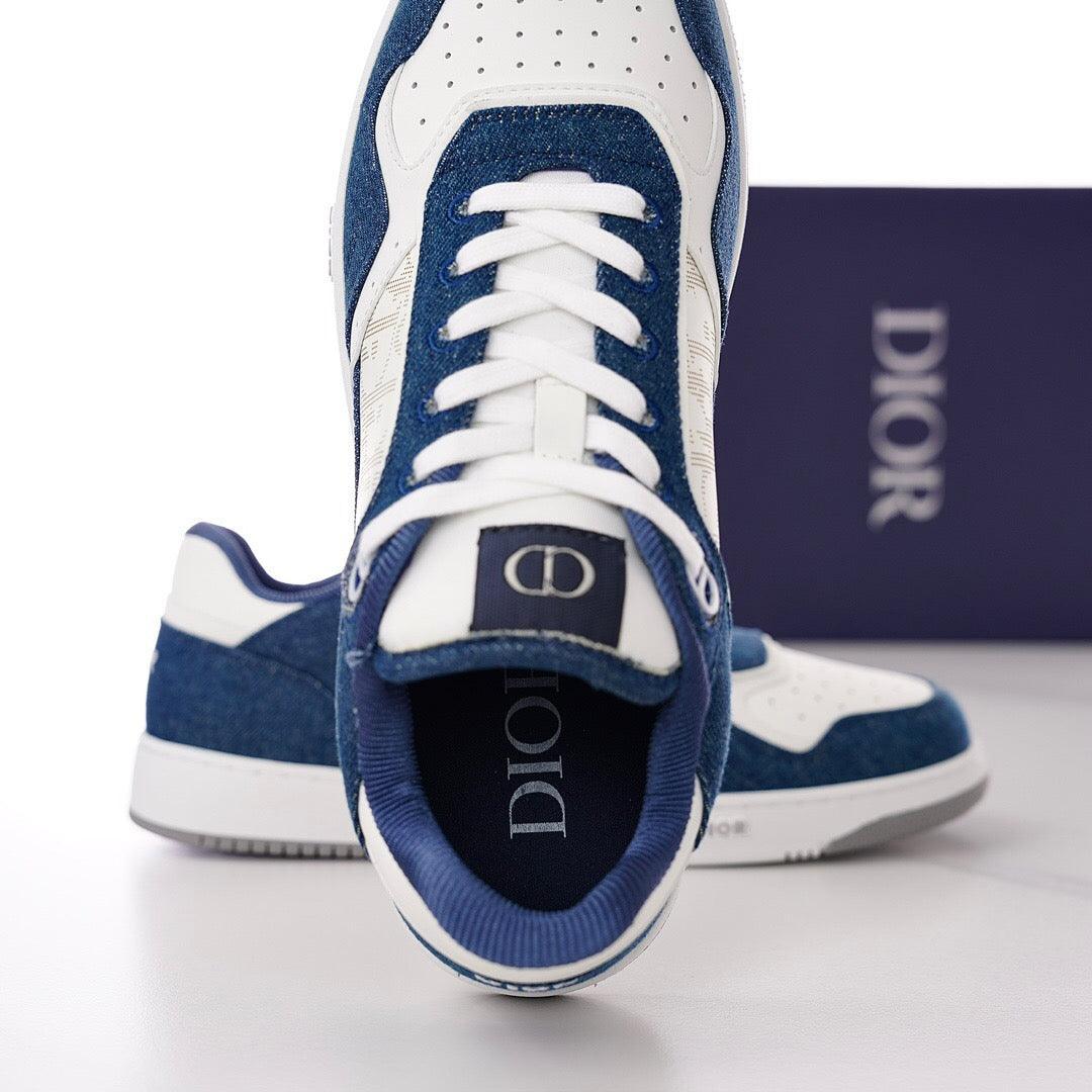 DOR B27 Low-Top Blue and White Sneakers-119 Designer Sneakers