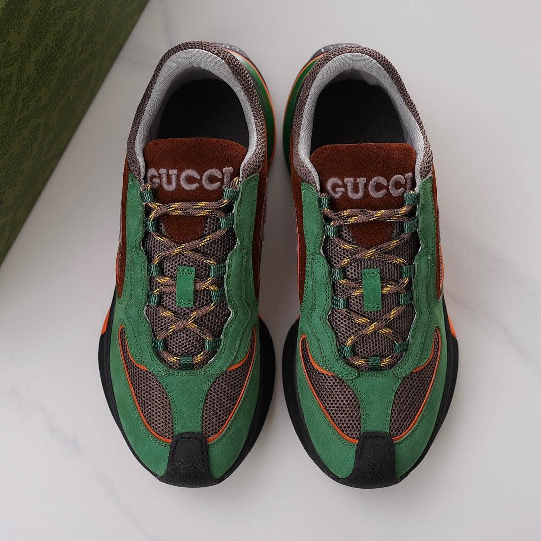 GCI Men's Run Green Suede Sneakers-182 Designer Sneakers