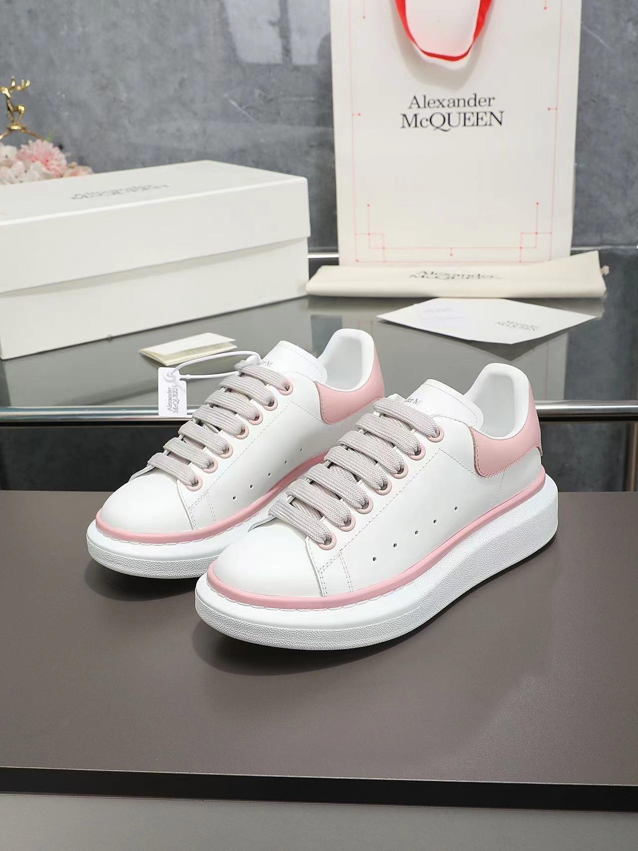 ALMC Pink and White Oversized Sneakers-035 Designer Sneakers