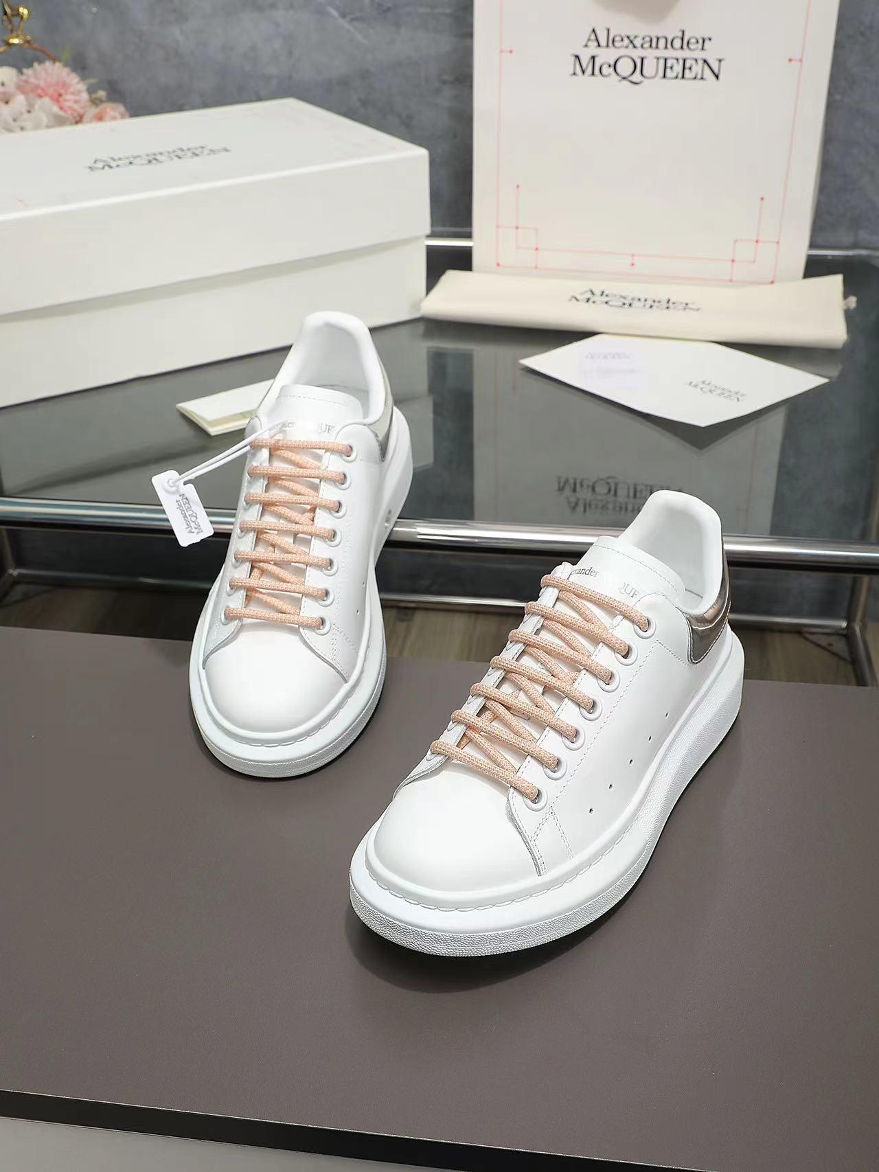 ALMC Oversized Silver and White Sneakers-034 Designer Sneakers