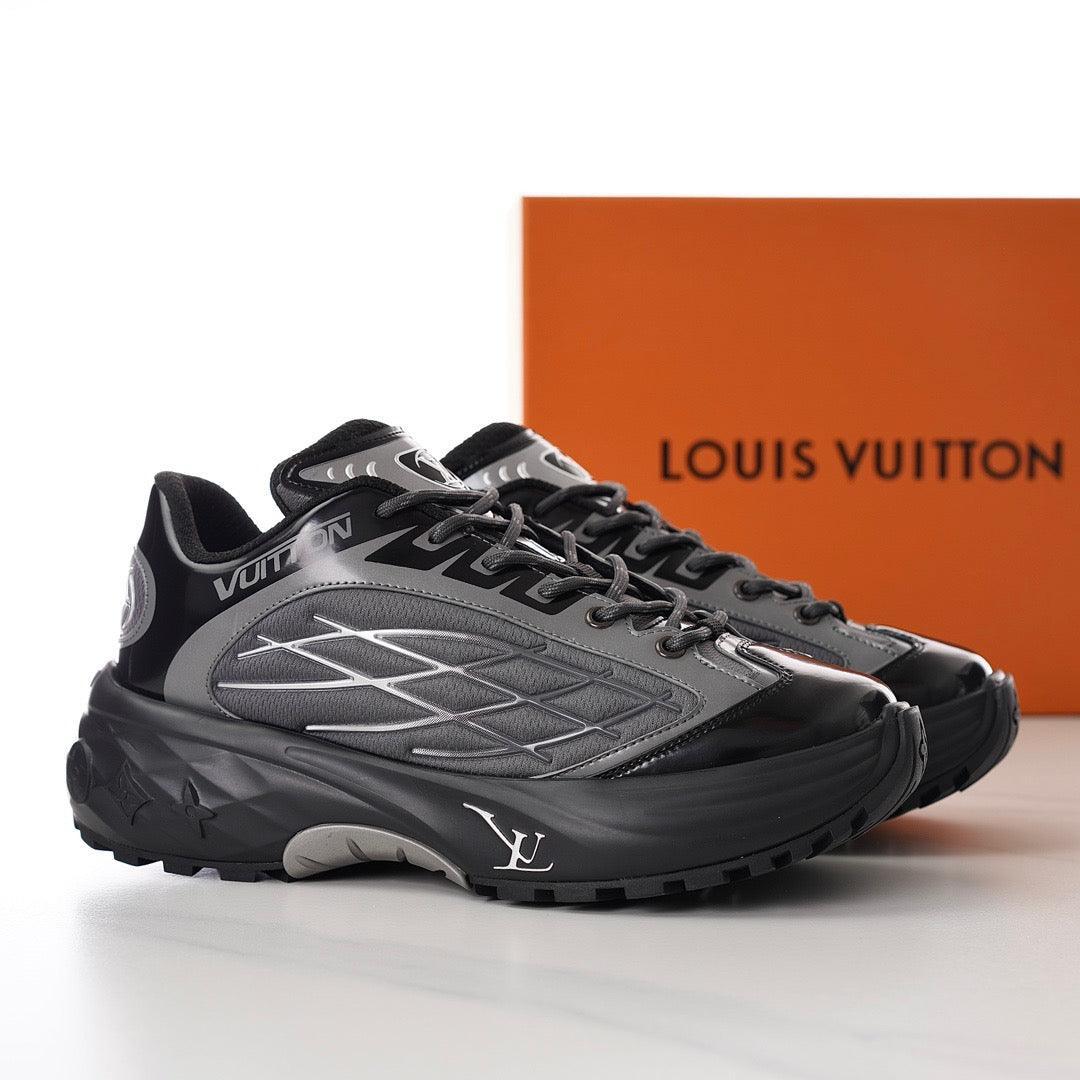 LUV Discovery Lace Up Black Sneakers-102 Designer Sneakers