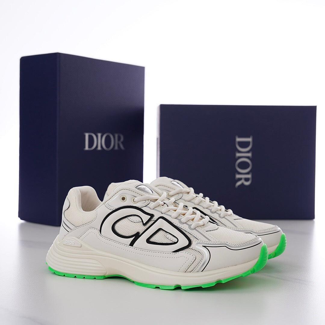 DOR B30 White Mesh and Technical Fabric Sneakers -114 Designer Sneakers