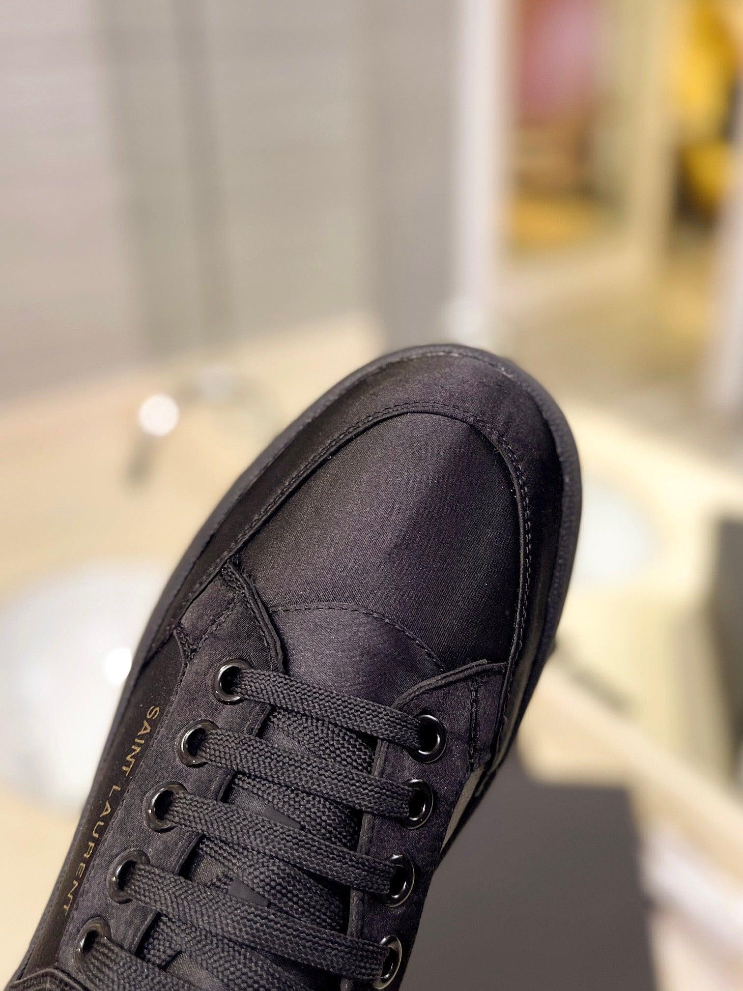 VSL Full Black Leather Sneakers-172 Designer Sneakers